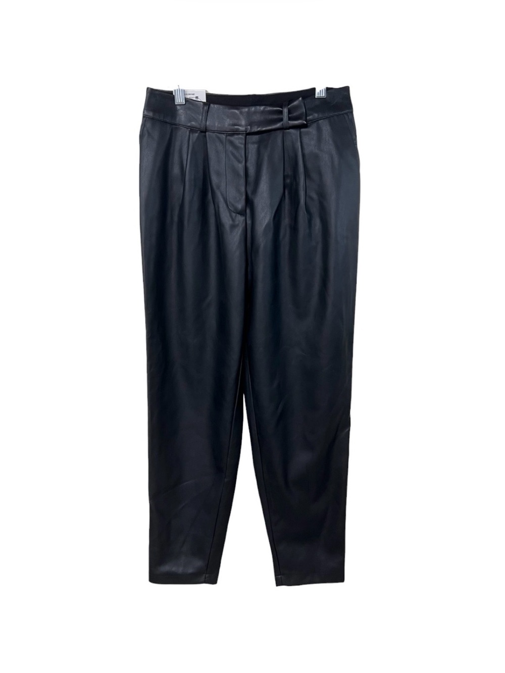 Ophelia Roe High-Rise Straight Leg Faux Leather Pants Black Women’s Size 8 NEW